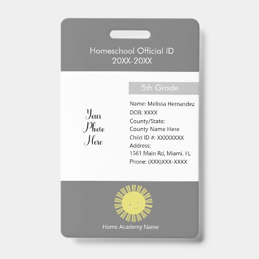 Homeschooling Unschooling Privé Student Badge (Voorzijde)