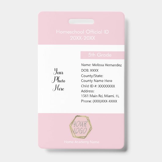Homeschooling Unschooling Privé Student Logo Badge (Voorzijde)