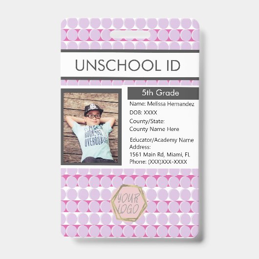 Homeschooling Unschooling Student Patroon Badge (Voorzijde)