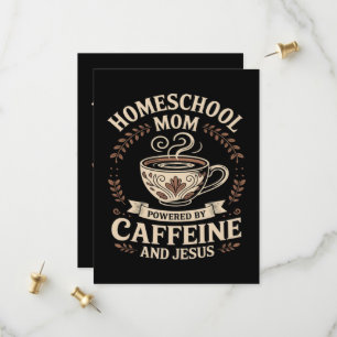 Homeschoolmoeder aangedreven door cafeïne en Jezus Save The Date
