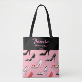 Homeselectie Diva Roze en zwart Tote Bag (Voorkant)