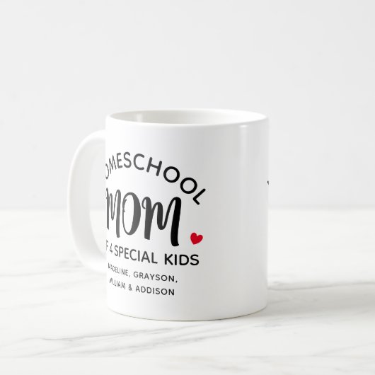 Homeselectie mam Speciale Kinder naam KoffieMok (Voorkant links)