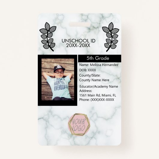 Homeselectie niet-onderricht privé-studentenmarmer badge (Voorkant)