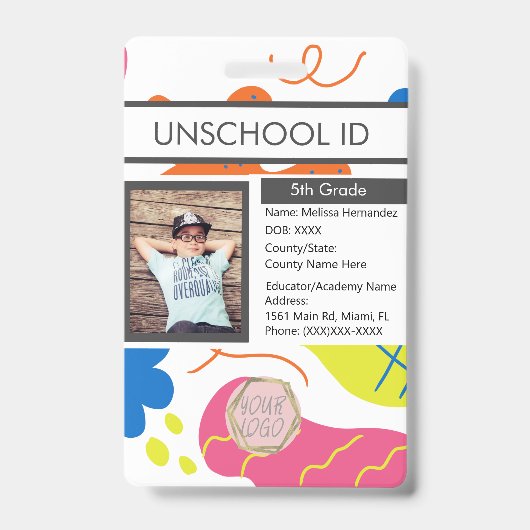 Homeselectie Unschool Student Fun Badge (Voorkant)