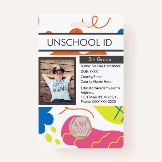Homeselectie Unschool Student Fun Badge (Voorkant)
