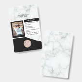 Homeselectie Unschoolling Student Marble Black Badge (Voor- en achterkant)