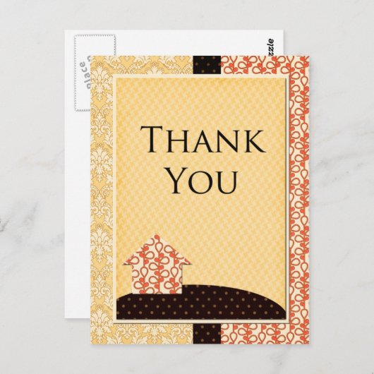 HomeSpun bedankkaart Briefkaart (Voorkant / Achterkant)