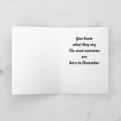 HOMESPUN GREETT *HAPPY NOVEMBER BIRTHDAY* KAART (Binnen)