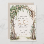 HOMESPUN - Rustieke bruiloft Kaart (Voorkant / Achterkant)