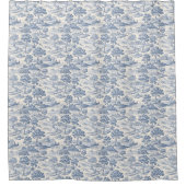 Homestead Blue Toile Douchegordijn (Voorkant)