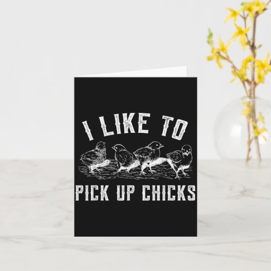 Homestead Farmer I Like To Ck Up Chicks For Chicke Kaart (Gele Bloem)