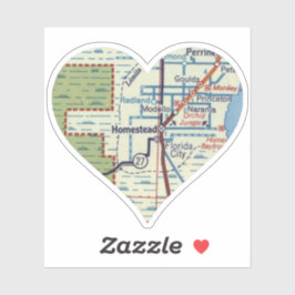 Homestead Florida  map Sticker