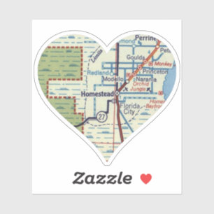 Homestead Florida  map Sticker