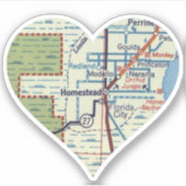 Homestead Florida  map Sticker (Voorkant)