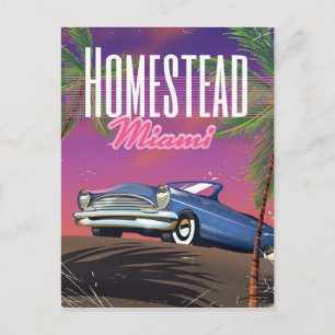 Homestead Florida USA 80s-reisposter Briefkaart