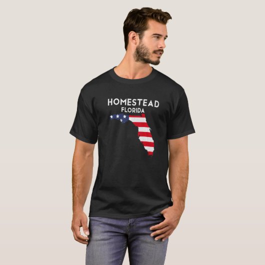 Homestead Florida USA State America Travel Floridi T-shirt (Voorkant volledig)
