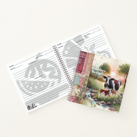 Homestead Harvest Farmhouse Familie Receptenboek Notitieboek (Binnen)