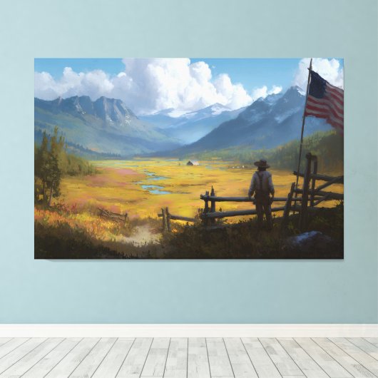 Homestead of the Republic Canvas Afdruk (Insitu (Houten vloer))