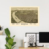 Homestead, PA Panorama Map - 1902 Poster (Thuiskantoor)
