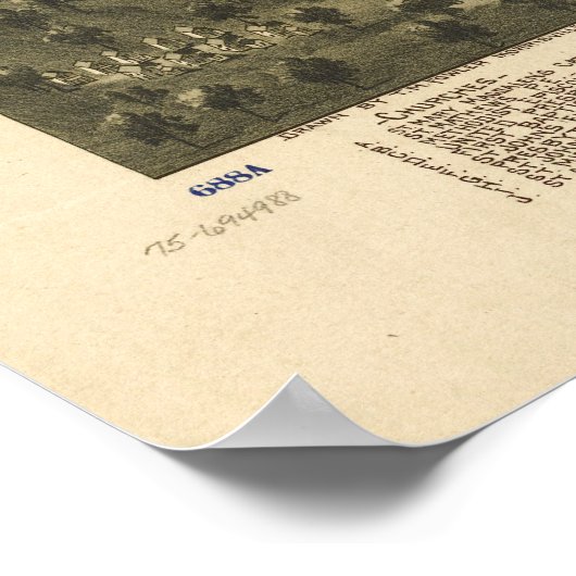 Homestead Pennsylvania 1902 Antiek Panorama Poster (Hoek)