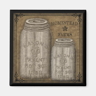 Homestead Primitieve Canning Jar Magnet