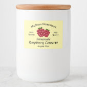 Homestead Raspberry Conserve Jelly Jam sjabloon Voedselcontainer Etiket (Voorkant)