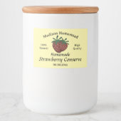 Homestead Strawberry Conserve Jelly sjabloon Voedselcontainer Etiket (Voorkant)