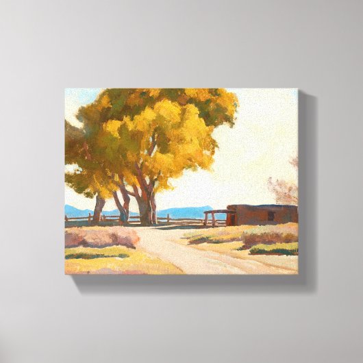 Homestead van Maynard Dixon Canvas Afdruk (Voorkant)