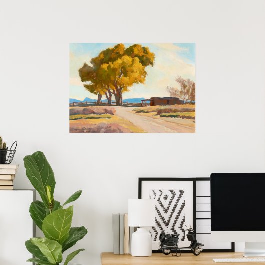 Homestead van Maynard Dixon Poster (Thuiskantoor)