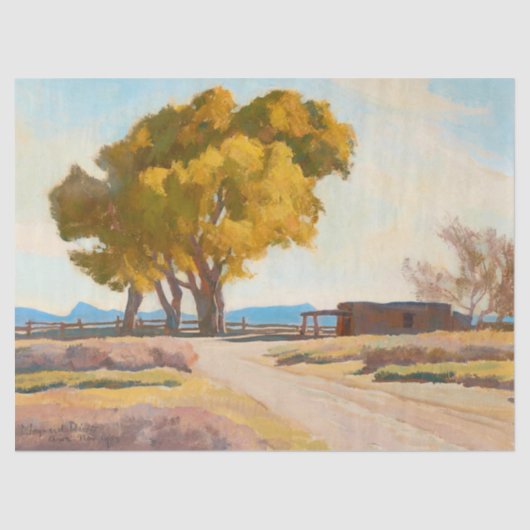 Homestead van Maynard Dixon Tissuepapier (Voorkant)