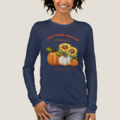 Homestead Zonnebloemen n Pompoenen Herfst Tri-Blend Shirt (Voorkant)
