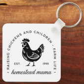 Homesteader kip mama sahm grappige moeder citaten sleutelhanger (Achterkant)