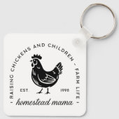 Homesteader kip mama sahm grappige moeder citaten sleutelhanger (Achterkant)