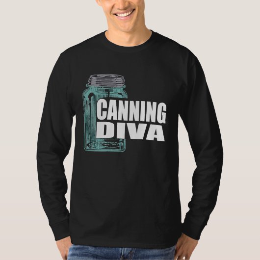 Homesteader Mason Jar Canning Prepper Diva Whr SA T-shirt (Voorkant)