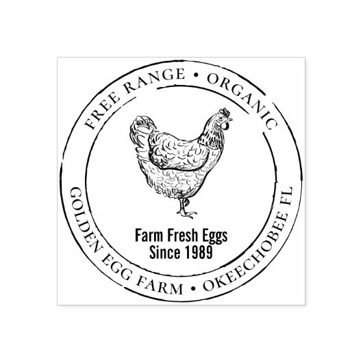 Homesteading 🐔🥚 Gepersonaliseerd Ei Rubberstempel (Afrduk)
