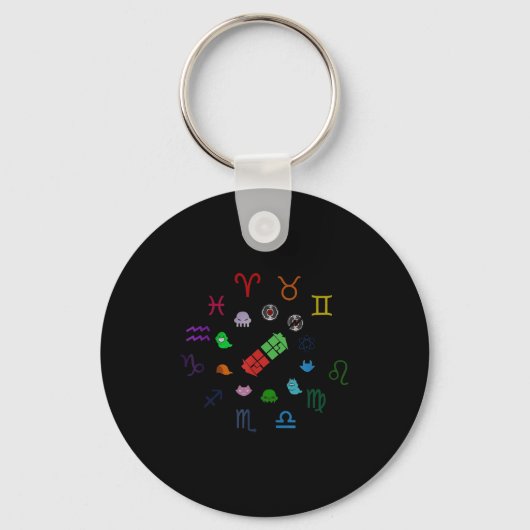 Homestuck Emblems Zodiac Signs Funny Men Women Kid Sleutelhanger (Voorkant)