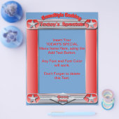 Homestyle-koken VANDAAG SPECIALE toevoeging Flyer (Enkel)