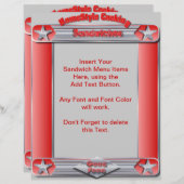 Homestyle SANDWICHES-menu Invoegen (Voorkant / Achterkant)