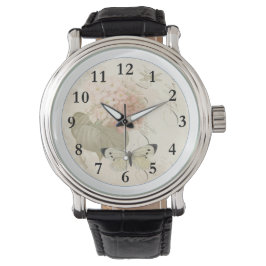 Hometime Old-Style | Antique Red Roses | Retro Rom Horloge