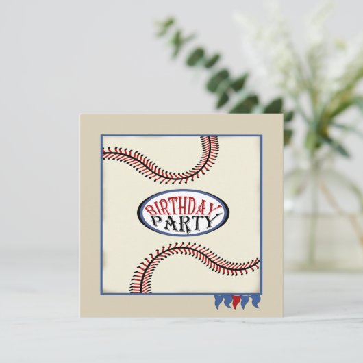 Hometown Baseball Verjaardag Kaart (Staand voorkant)