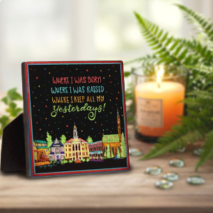 Hometown Born en opgewekte inspiratie Fotoplaat