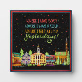 Hometown Born en opgewekte inspiratie Fotoplaat (Voorkant)