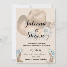 Hometown Country Wedding Feestdagenkaart