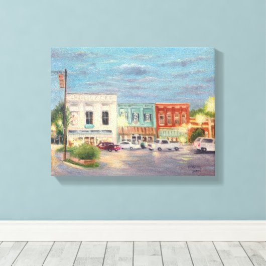 Hometown Light-Show Canvas Afdruk (Insitu (Houten vloer))