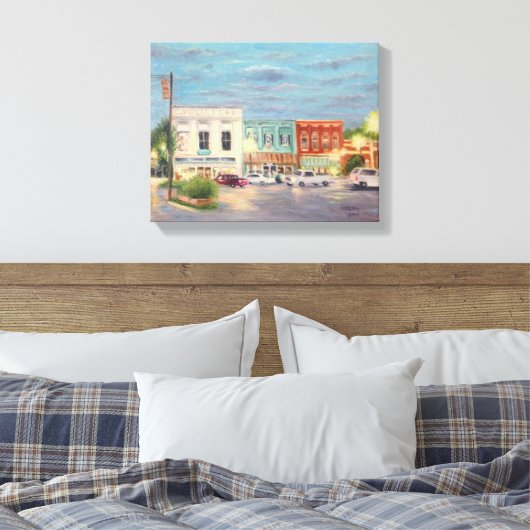 Hometown Light-Show Canvas Afdruk (Insitu (Slaapkamer))