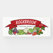 Hometown toevoegen | Boerenmarkt tekenen Spandoek (Horizontaal)