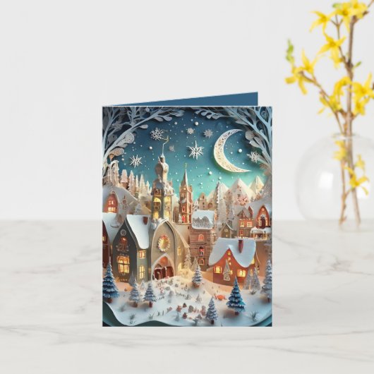 Hometown voor Kerstmis Kaart (Gele Bloem)