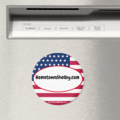 HometownShelby.com patriottische magneet (Insitu (Vaatwasser))