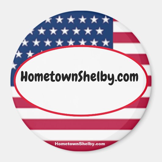 HometownShelby.com patriottische magneet (Voorkant)