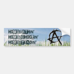 Homeverjaarin' Homeschoolin' Homesteadin' Bumpersticker